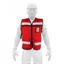Imagen de CHALECO BRIGADISTA CON CINTAS REFLEJANTES COLOR ROJO