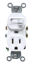 Imagen de CONTACTO 15A 120V Y APAGADOR DE  PALANCA 15A 125V AC BLANCO LEVITON